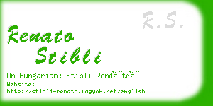 renato stibli business card